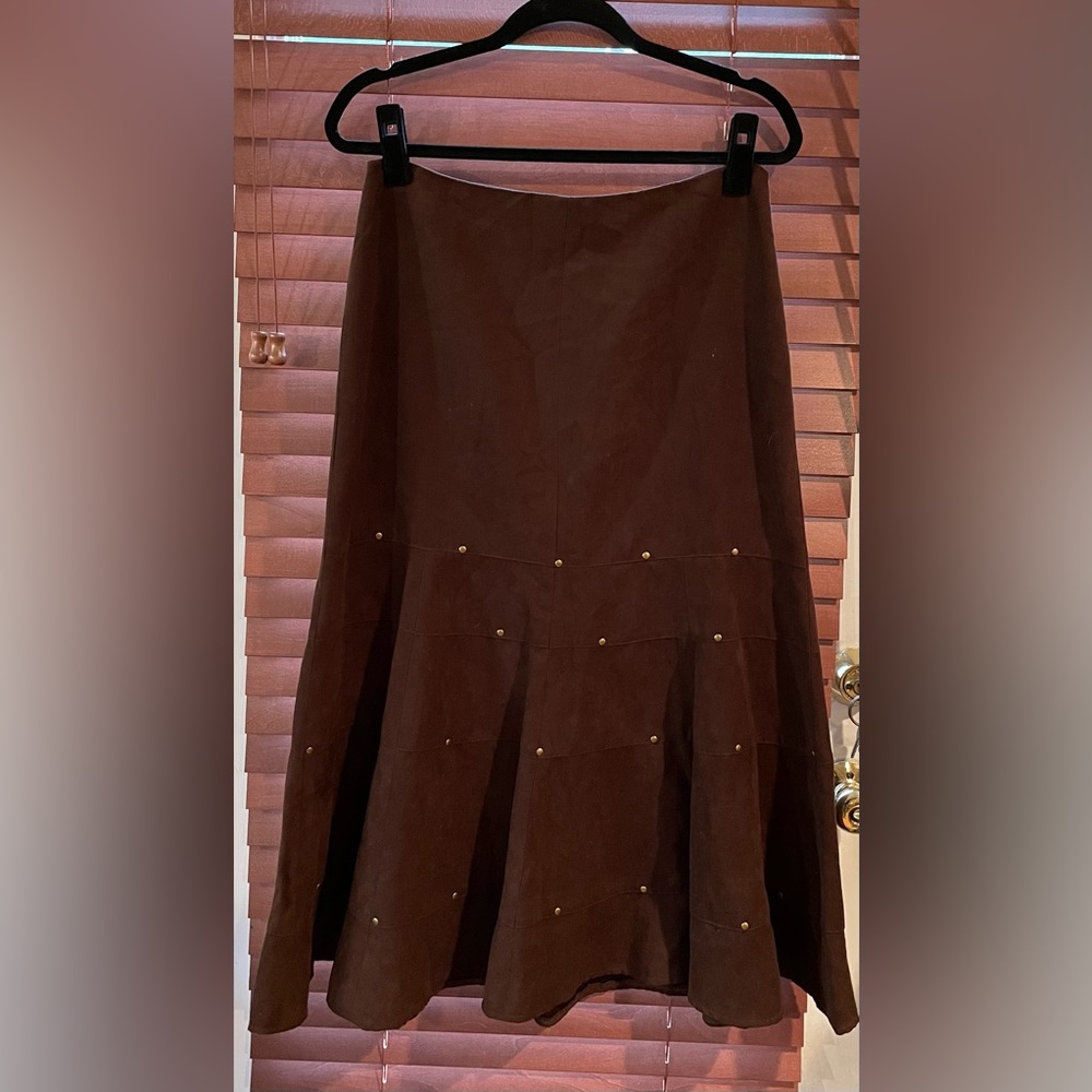 Studio 1940 long shirt, brown, size 10
